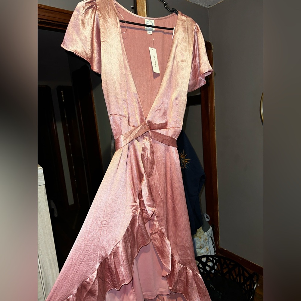 Francesca pink wrap dress